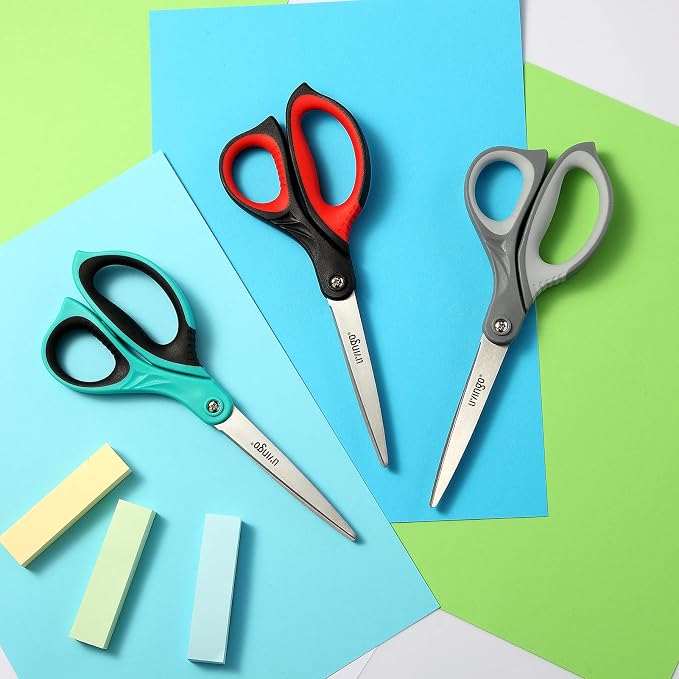 LIVINGO 3 Pack 8.5" Sharp Scissors All Purpose | Professional Ergonomic Comfort - Image 5