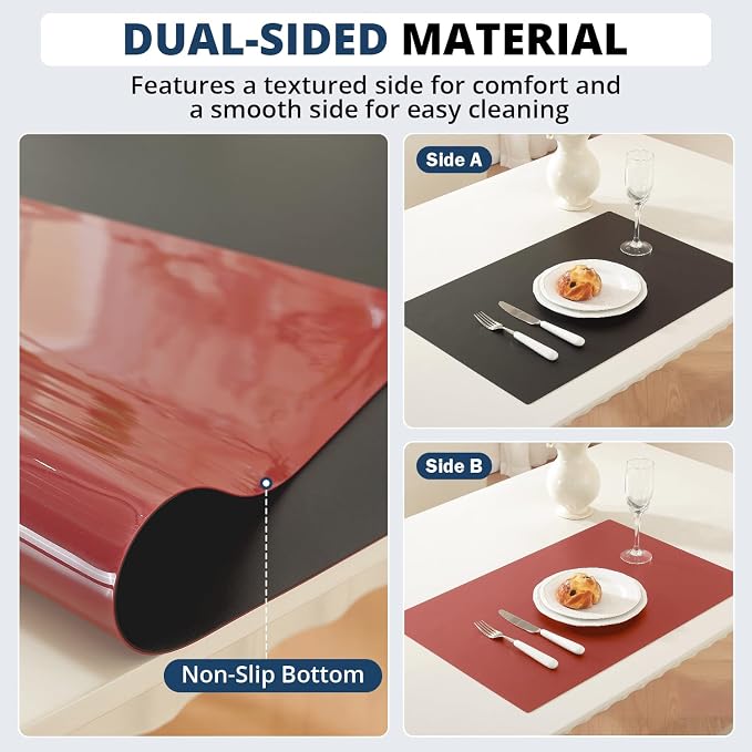 OstepDecor Black Table Cover Protector 36 x 63 Inch, 1.5mm Thick Plastic Table - Image 3