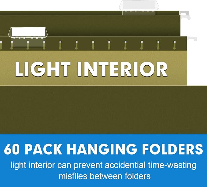 Hanging File Folders, RAZCC 60 Pack Reinforced Hanging Folders Letter Size - Image 5