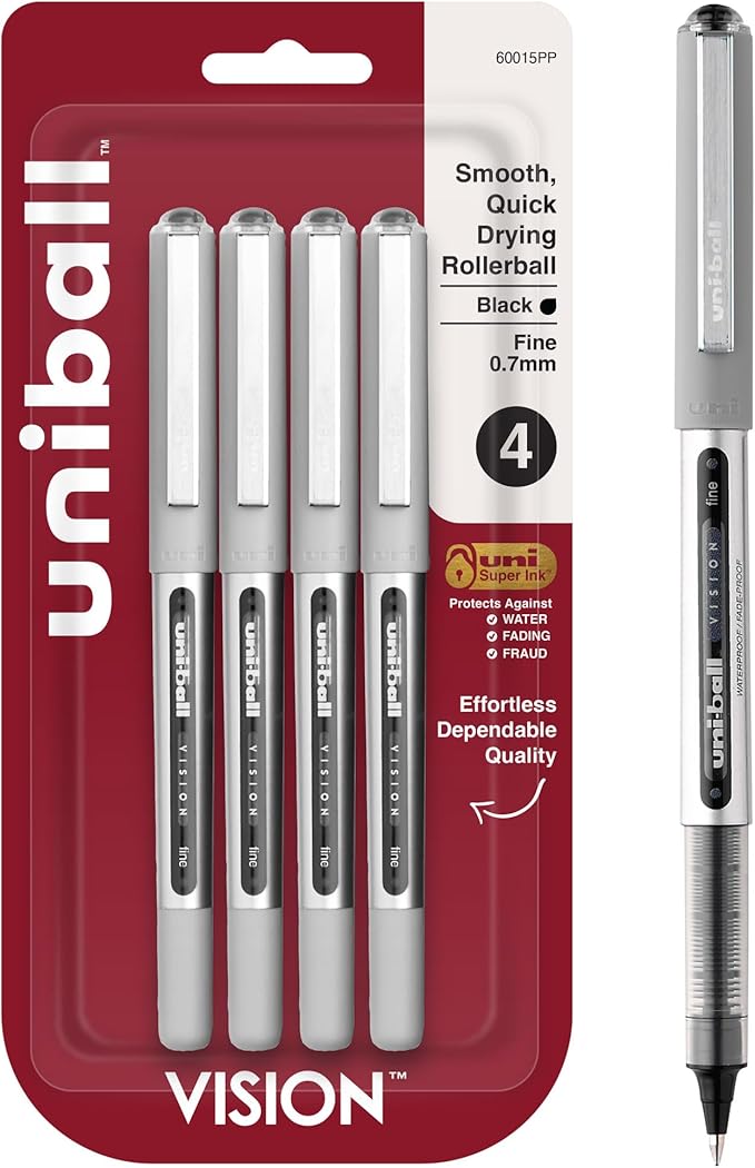 uni-ball Vision Stick Roller Ball Pens, Fine Point by uni-ball