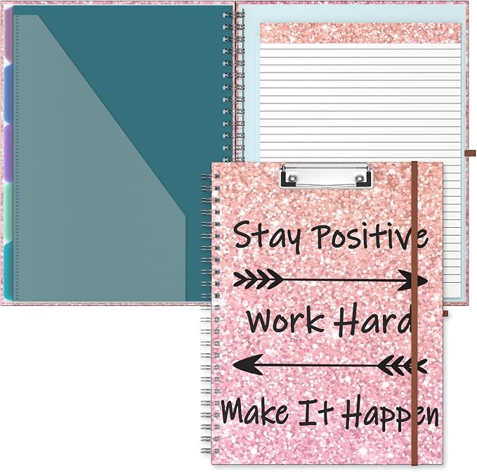 Hongri Clipboard Folio with Refillable Lined Notepad, 8.5 x 11 Folders with by Hongri