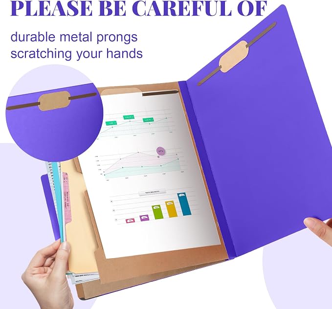 Skyygemm 24 Pcs Classification Folders Letter Size, 2 Pocket Dividers - Image 3
