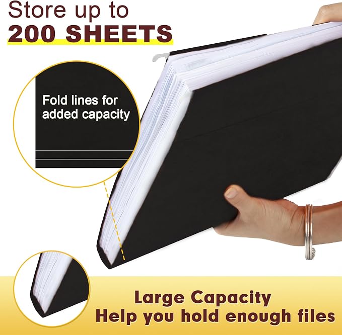 HERKKA Hanging File Folders, 60 Pack Reinforced Letter Size Hanging Folders - Image 6