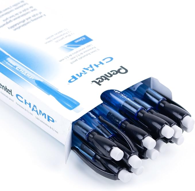 Pentel Champ Pencil, Automatic Pencil, 0.5mm Lead Size, Box of 12 - Image 3