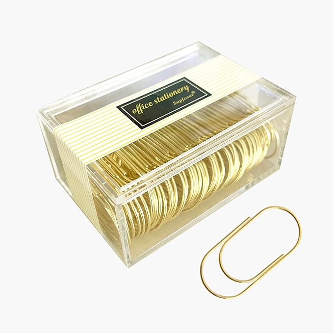 Gold Large Paper Clips by Supfoxer