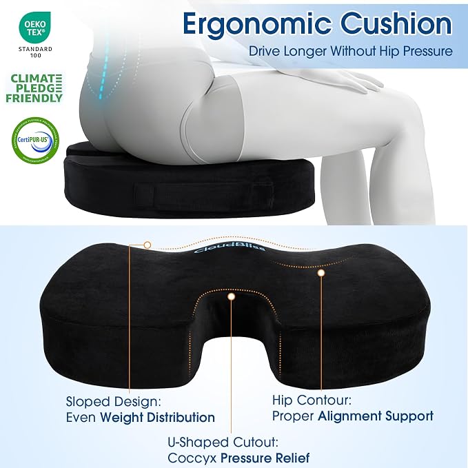 CloudBliss Lumbar Support Pillow & Seat Cushion Set - Image 6