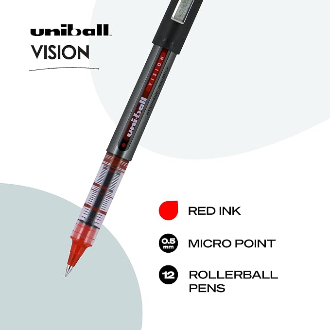 uniball Vision Roller Ball Pen, Micro 0.5 Mm - Image 2
