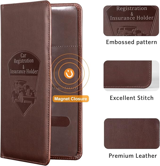 CoBak Premium Faux Leather Car Document Holder - Image 4