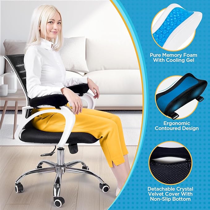 BEAUTRIP Ergonomic Armrest Pads- Office Chair Arm Rest Cover Pillow - Image 2