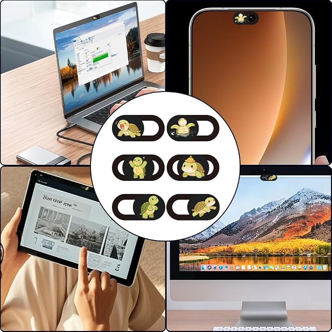 6Pcs 6 Styles Turtle Camera Cover Slide Cute Privacy Guard Accessories - Image 5
