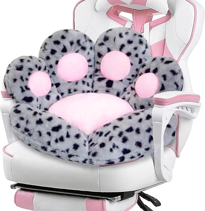 DOBUONO Cat Paw Cushion Kawaii Office Chair Cushion Comfy Plush Gaming Chair by DOBUONO