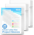 Dunwell Clear Folders for Documents, Plastic 8.5x11 File Sleeves for Document by Dunwell
