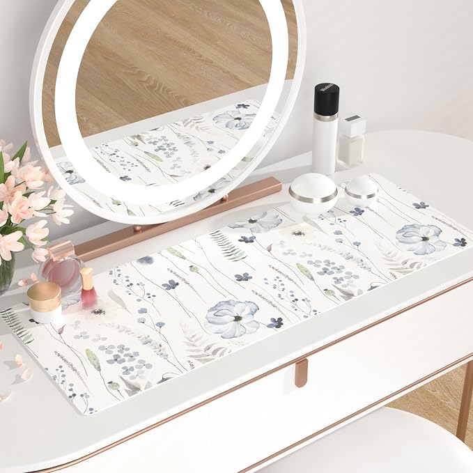 QiyI Large Mouse Pad for Desk, Floral Desk Mat for Desktop, Women Girls Office - Image 6
