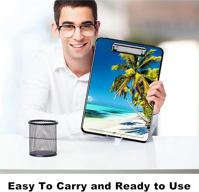 Blue Beach Palm Tree A4 Clipboard - Image 6