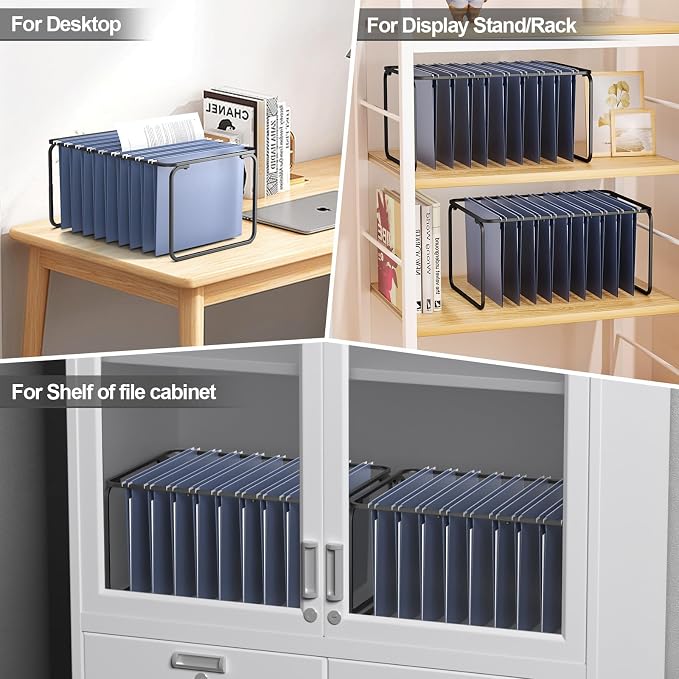2 Sets Upgraded Adjustable Hanging File Folder Frame, Legal/Letter Size - Image 6
