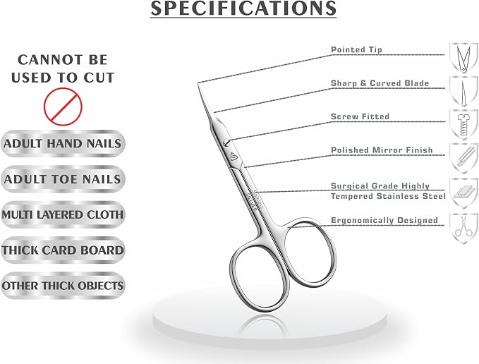 SILLVER Cuticle Scissors Curved Blade - Image 6