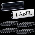 Outus Plastic Label Holder Wire Shelf Label Holder 3 x 0.875 Inches Pockets by Outus