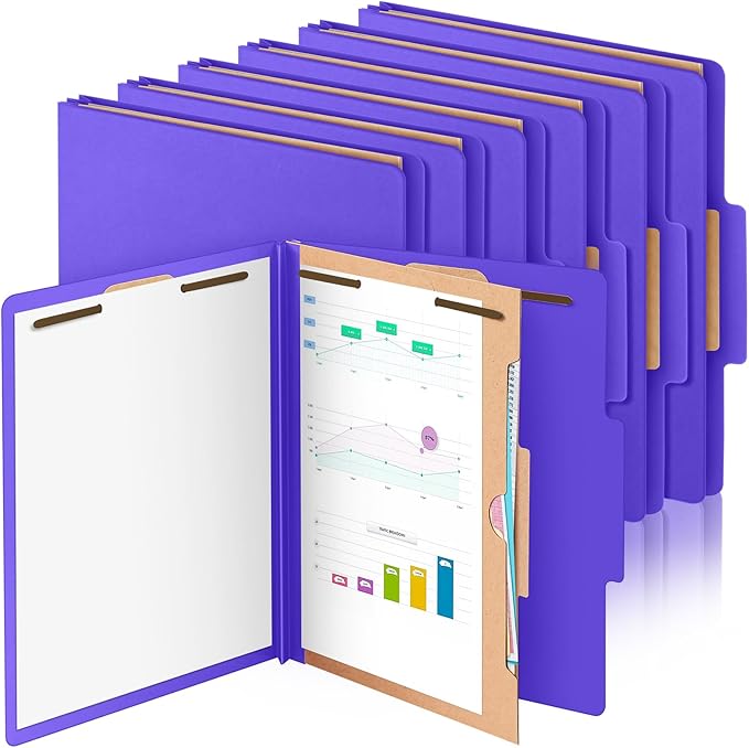 Skyygemm 12 Pcs Classification Folders 3 Pocket Dividers Letter Size Employee by Skyygemm
