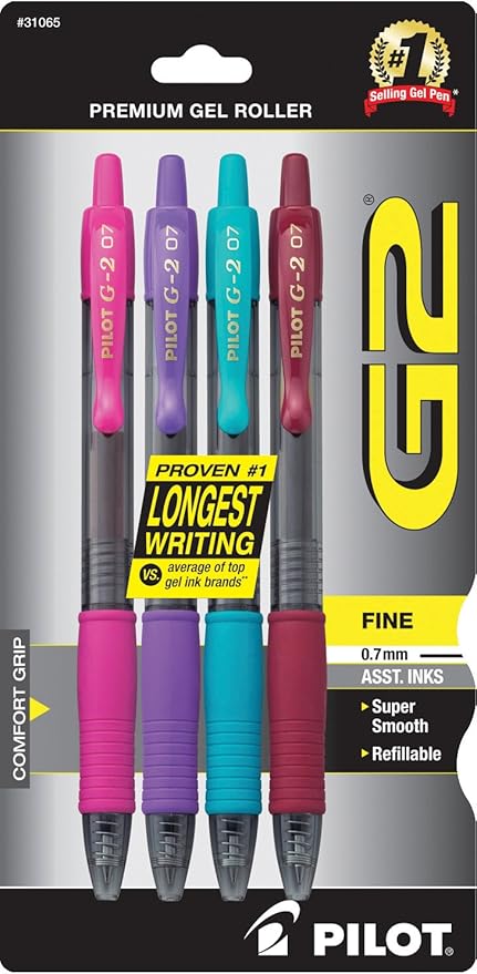 Pilot G2 Premium Refillable and Retractable Rolling Ball Colored Gel Pens by PilotCorporationofAmerica