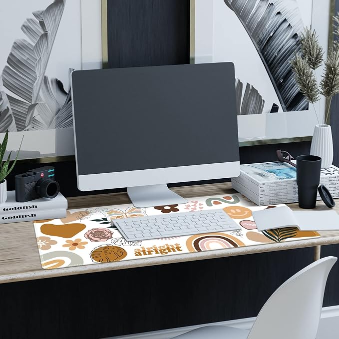 iCasso Desk Mat, Large Gaming Mouse Pad, XXL Desk Pad Stable Rubber Base - Image 7