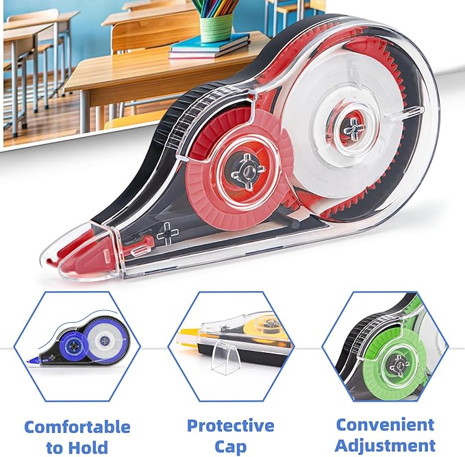 30 Pcs Colorful Correction Tape, 39.4 Ft White Wrong Out Tear-Resistant Bulk - Image 3