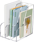 SANRUI Clear Vertical Magazine File Holder, Acrylic Desk Organizer and Storage by SANRUI