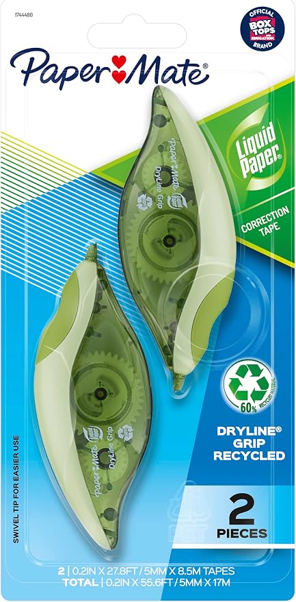 Paper Mate Liquid Paper DryLine Grip Correction Tape, Teacher Supplies by Unknown