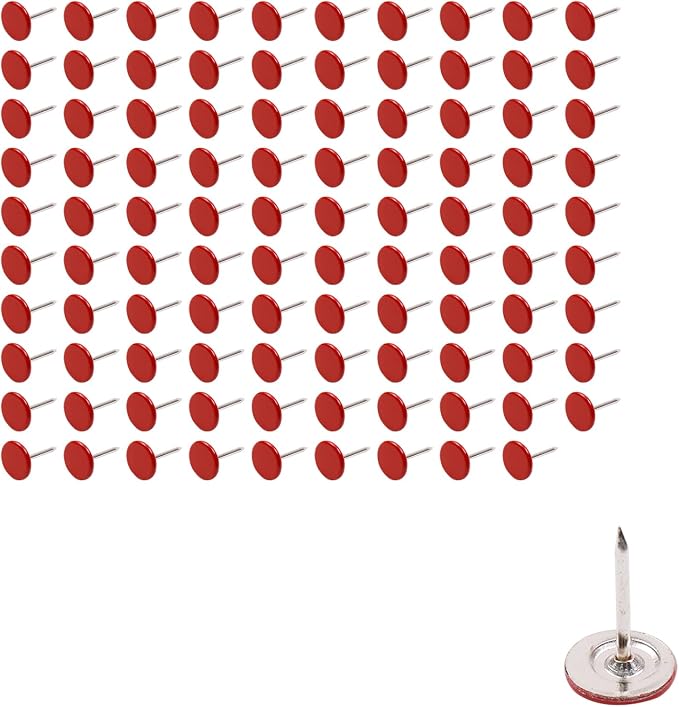 100Pcs Flat Head Upholstery Tacks Home Furniture Decor Tacks Upholstery Nails by SSYDIEN