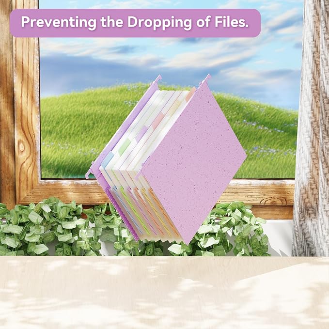 ANSOOK Hanging File Folders, Reinforced Expanding Hang Folder Letter Size - Image 6