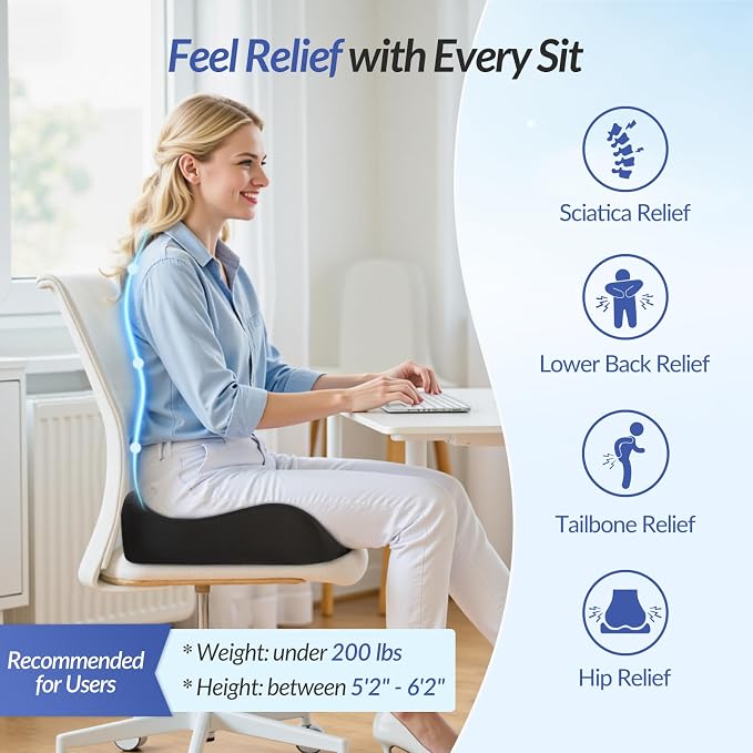 ZIKEE Pioneering Seat Cushion for Pressure Relief, Ergonomic Office Chair - Image 2