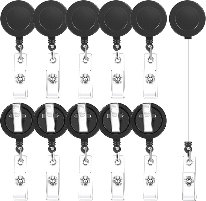 50 Pieces Retractable Badge Reels by BESARME