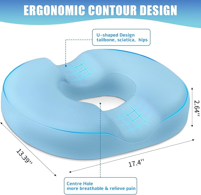 BlissTrends Donut Pillow Seat Cushion, Donut Chair Cushions - Image 2