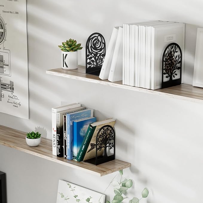 MaxGear Decorative Book Ends, Heavy Duty Bookends - Image 6