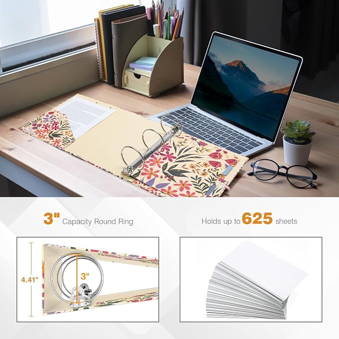 Ospelelf 3 Ring Binder for Letter Size Paper - Image 2