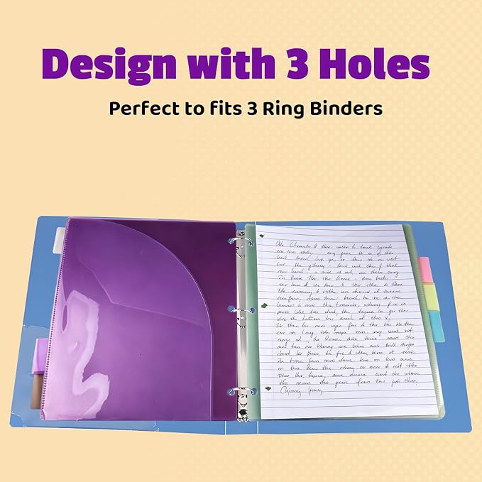 Binder Dividers with Tabs and Pockets, Letter Size - Image 5