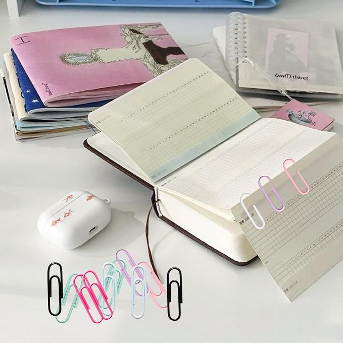 100 Pcs Purple Paper Clips, 1.1 Inch Colorful Paperclips | Vinyl Coated - Image 6