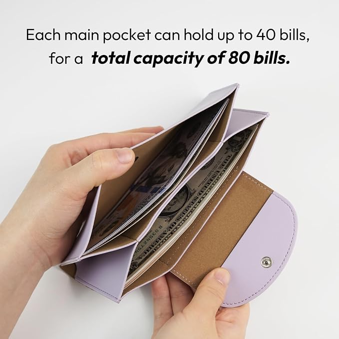 carrotez All-in-One Long Bifold 2-Tier PU Leather Wallet - Image 3
