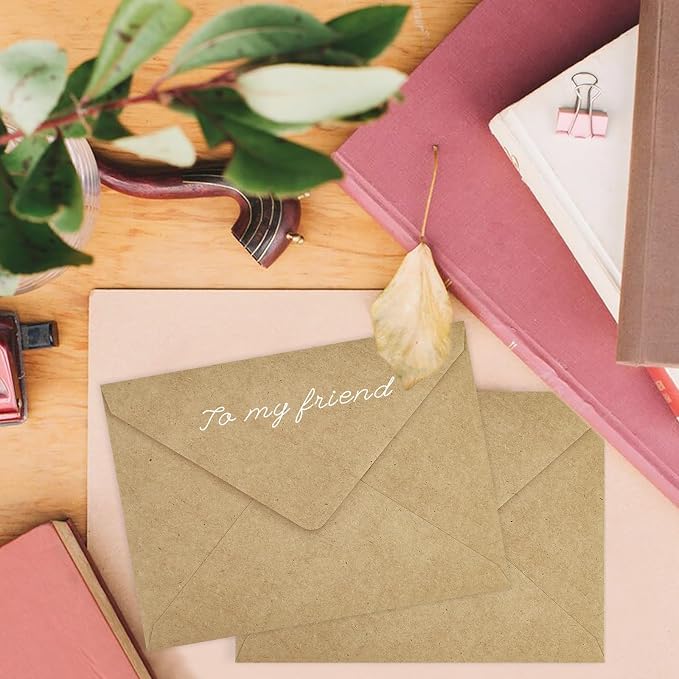 200 Pack A7 Envelopes, Kraft Greeting Card Envelopes Self Seal, 5.24 x 7.24 in - Image 2