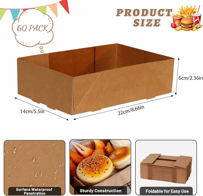 120Pcs 4Lb Paper Food Trays - Image 4