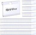 Tatuo 400 Pcs Reusable Plastic Wire Shelf Label Holders, Price Card Sign by Tatuo