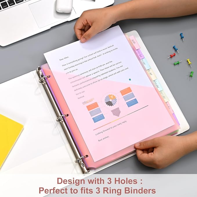 Bulk 12 Packs 8-Tab Binder Dividers - Image 5