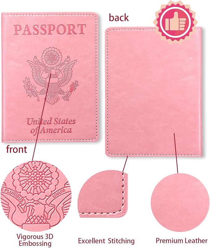 Sizobi PU Passport Holder for Travel, Passport Cover Wallet for Women Men - Image 3