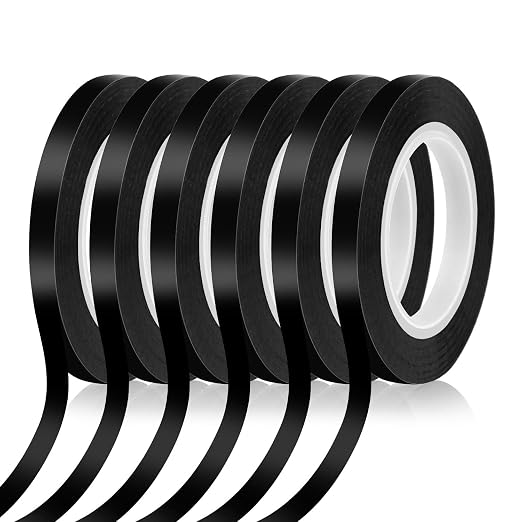 Audab 6 Rolls 1/4 Pinstripe Tape Vinyl Chart /White Board Tape Lines Dry Erase by Audab