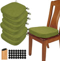 BUYUE Thickened 2.5" Dining Chair Cushions Set of 6, U-Shape High Density Foam by BUYUE