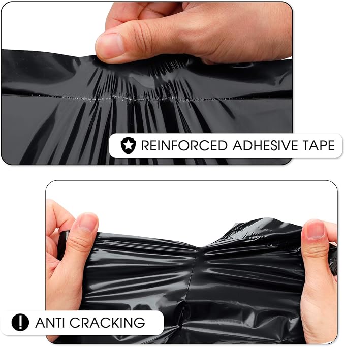 Metronic Poly Mailers 12x15.5 100pack Black Shipping Bags - Image 3