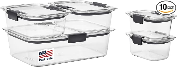 Rubbermaid Brilliance Food Storage Containers, Leak-Proof by Unknown