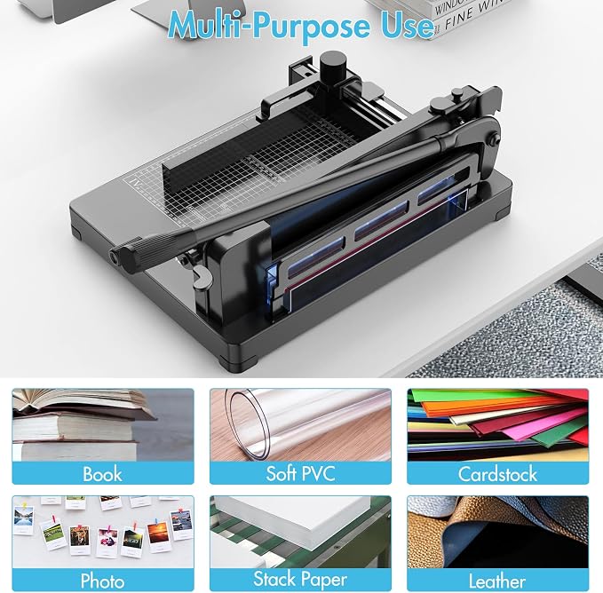 Paper Cutter 12 Inch, Heavy Duty Paper Cutter - Image 7