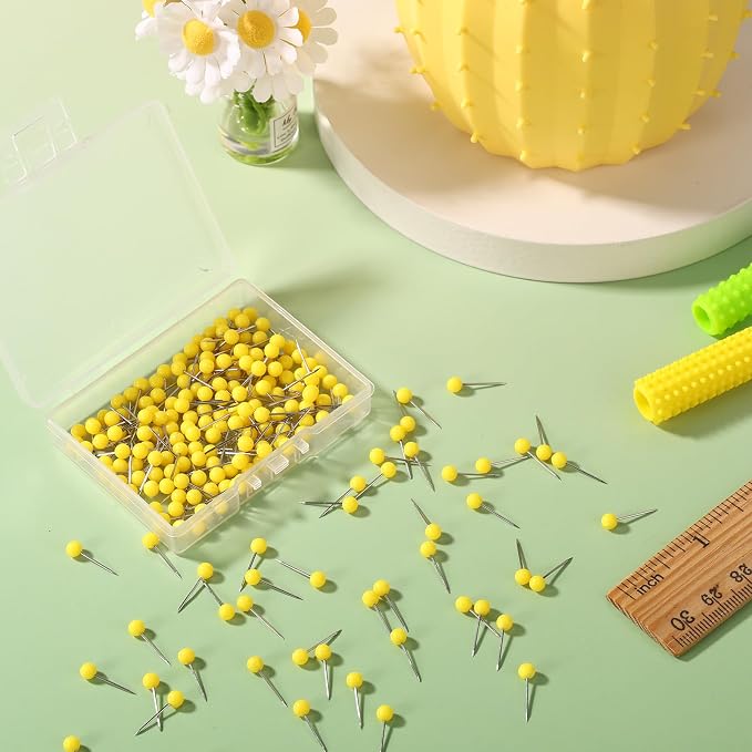 XIHIRCD 200pcs Map Push Pins, Map Tacks Round Head Pins Small Thumb Tacks - Image 3