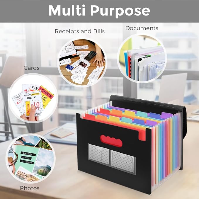 SKYDUE Accordion File Organizer, Expanding File Folder - Image 7