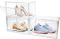 3 Pack Clear Acrylic Sneaker Shoe Display Case, Shoe Storage Boxes Stackable by Seaniss